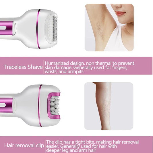 3in1 Rechargeable Women Epilator For Face Body Electric Shaver Female Hair Removal Bikini Trimmer Leg Lady Shaver Callus Remover