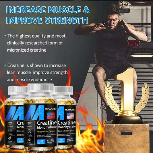 Pure Vegan Creatine 3000mg Monohydrate Supplement, Support Reduce Muscle Soreness & Fatigue, Muscle Energy & Pump, Workout Performance