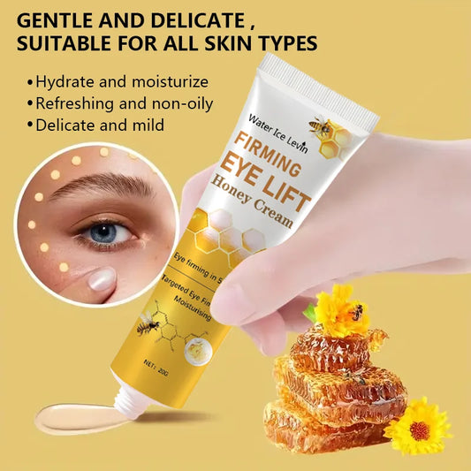 Firming Eye Lift Honey Cream with Retinol & Niacinamide, Firms, Brightens & Moisturizes Eye Area, Gentle for All Skin Types