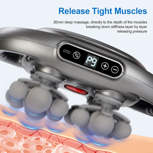 Wireless Fascia Massage Gun 22 Heads Body Massage Gun High Frequency Vibration Back Waist Shoulder Leg Thigh Fascia masajeador