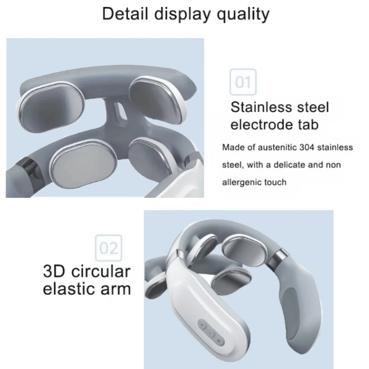 Four heads Adjustable USB Charging Neck Massager Heating Function Breathing Light For Neck Pain Relief And Relaxation