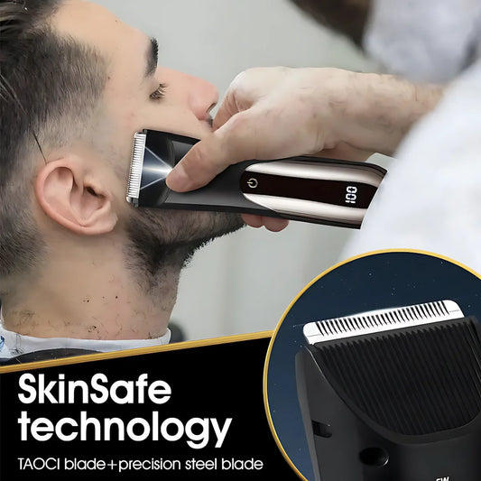 Trimmer Shaver For Man Electric Beard Whisker Sideburns Razor Electric USB Rechargeable Li-ion Battery Display Body Hair Removal