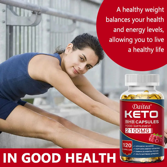 Keto BHB Capsules 2100mg - Supports Weight Management, Energy, Concentration, Promoting Metabolism, Ketogenic Diet Ketone Supplement