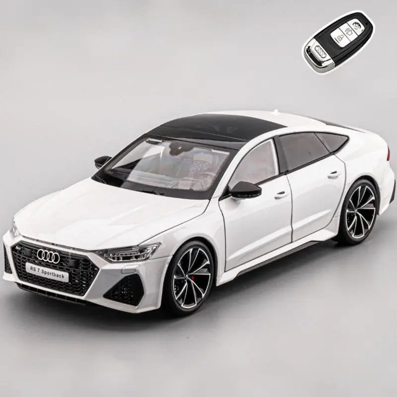Key Remote Control Version 1:18 AUDI RS7 Alloy Sports Car Model Diecast Metal Racing Vehicle Car Model Sound Light Toy Gift