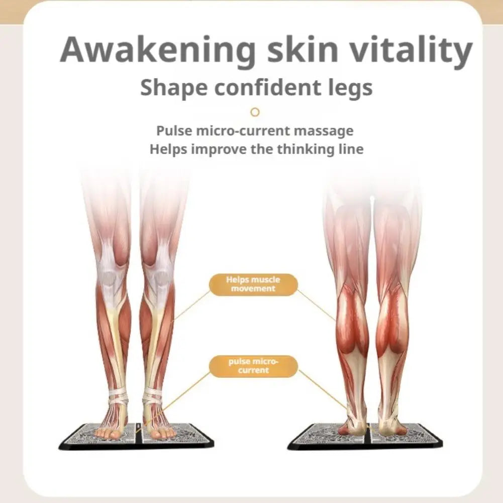 Electric Foot Muscle Massage Pad Feet Muscle Stimulator Acupuncture Foot Mat Improve Blood Circulation For Home Travel Relax