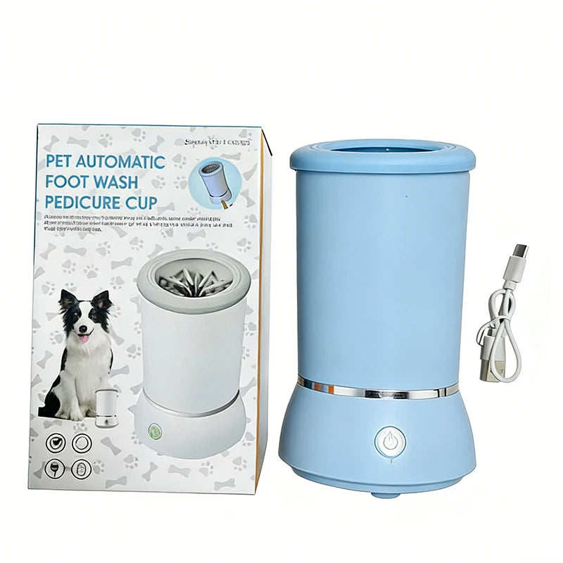 Portable Dog Paw Washer Automatic Cleaner Electric Massager USB Rechargeable for Small To Medium Dogs Cats Paw Cleaner Massager