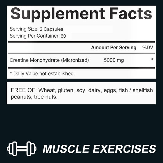 Creatine Monohydrate Energy Performance Whey Proteins for Muscle Mass Workout Recovery Friendly Adult Nutritional Supplement