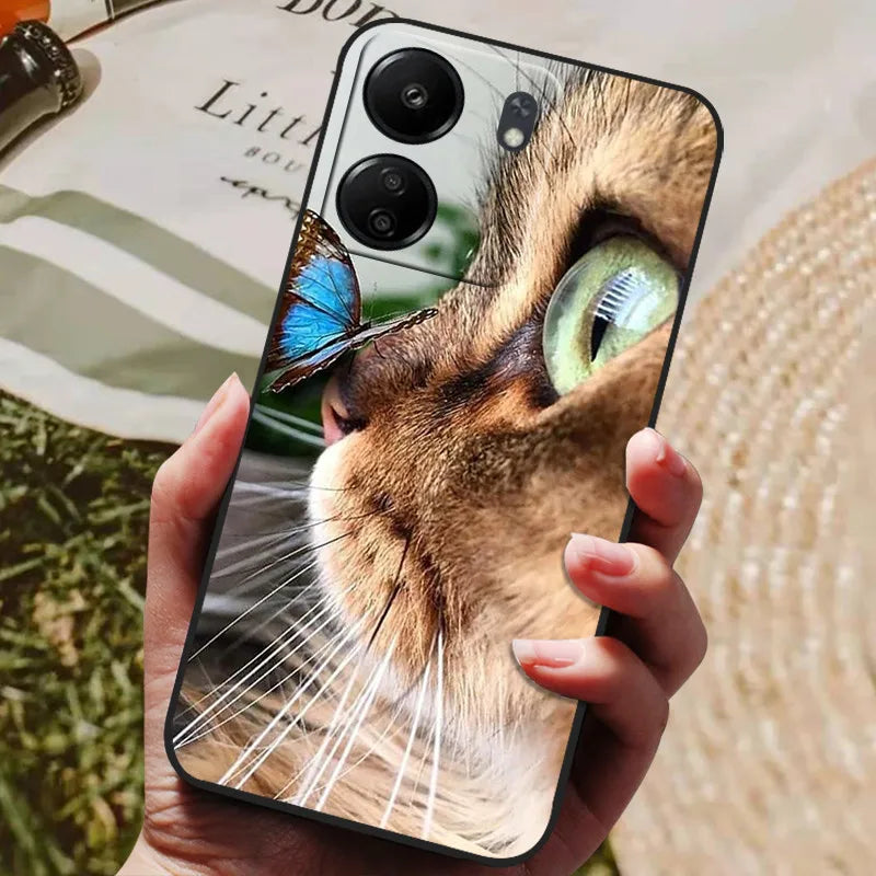 For Xiaomi Redmi 13C Case Redmi13C Luxury Painted Phone Silicon Back Cover For Redmi 13c 13 C Cases Protective Shell Capas