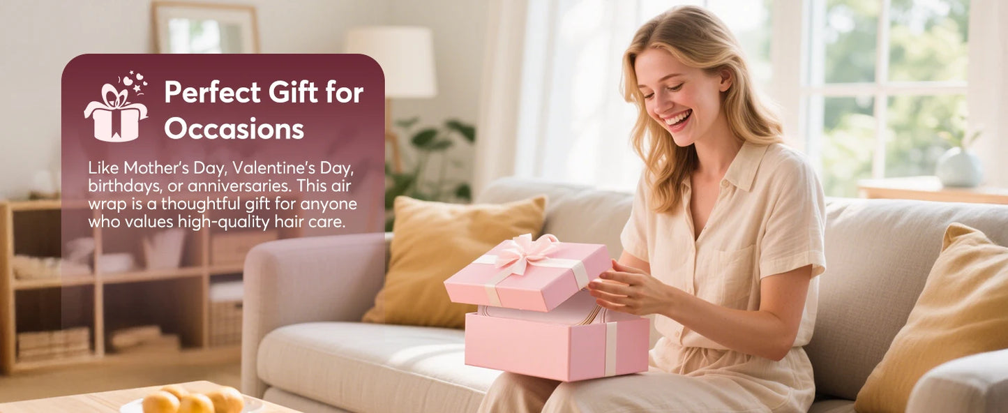 5 in 1 Air Wrap Hair Styler Frizz-Free Auto Wrap Curler, High-Speed Hair Dryer, Straightening & & Blow Dryer Brush for Styling