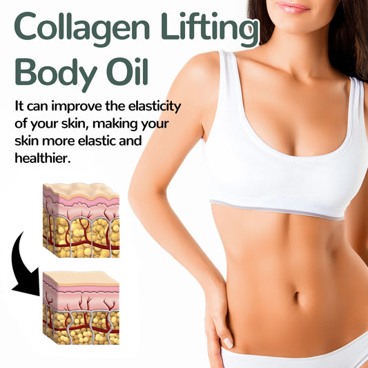 Collagen Lifting Body Oil Hydrating Tightening Whole Body Massage Essential Oil Lifting Firming Body Oil for Dry Skin Moisturize