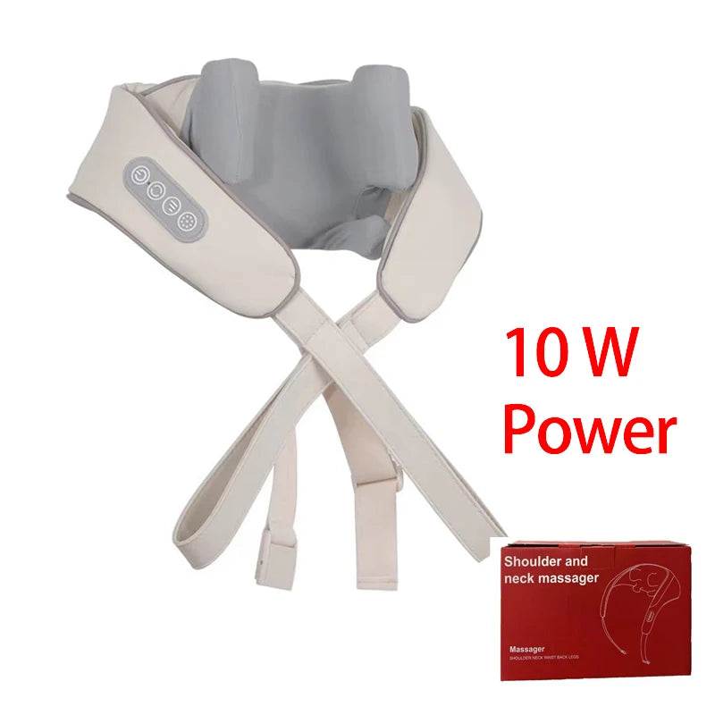 Shiatsu Neck And Shoulder Massager with LED Red Light Kneading Spine Back Muscle Relaxer for Home Use Shoulder Massage Shawl