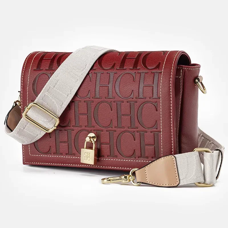 CH Solid Color Crossbody Bag Letter Printing High Quality Women's Fashion Elegance Classic Women's Bag