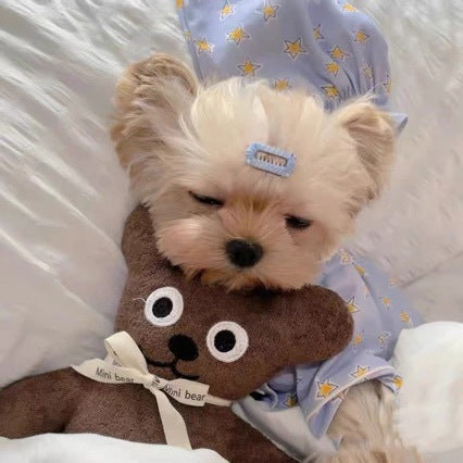 Korean Spring Blue Star-patterned Pajamas Suit