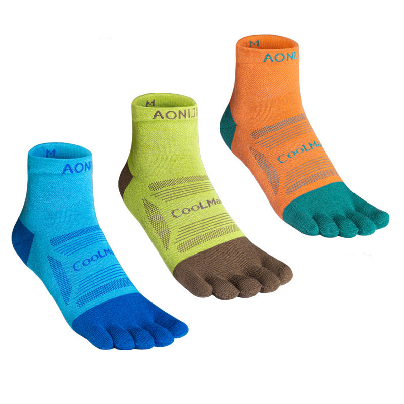 Professional Mid-Calf Five-Finger Running Socks For Outdoor Marathons