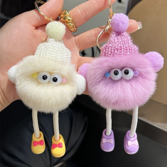 Long Feet Small Briquette Car Key Ring Pendant