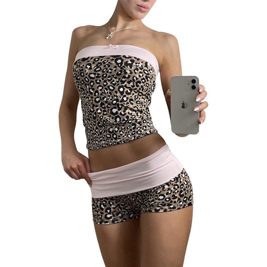 Sleeveless Top Hot Pants Two-piece Set For Women