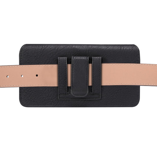 Buckle Waist Hanging Mobile Phone Bag Leather Case Belt Horizontal