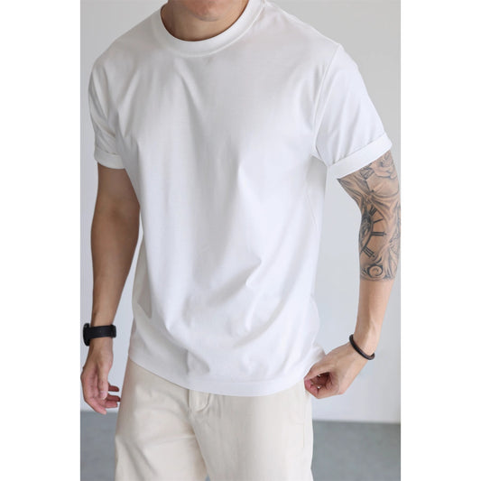 Men's Slim-fit Short Sleeve With Small Collar