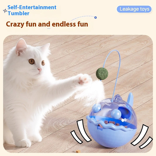 Tumbler Cat Toy Cat Teaser Freeze-dried Snacks Food Dropping Ball