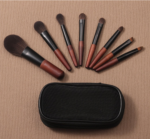 Portable Travel Animal Hair Mini Makeup Brush Suit