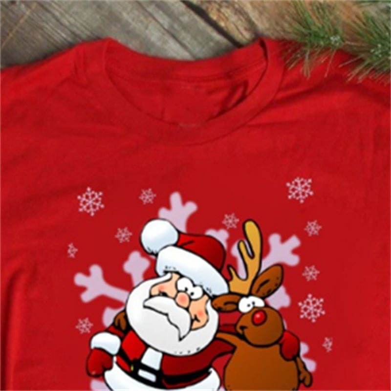 Cartoon Fashion Letter Plus Size Crew Neck Top For Women