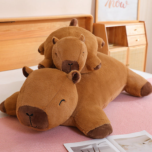 Plush Capybara Floor Mat Bed With Leg-supporting Large Capybara Capybara Pillow