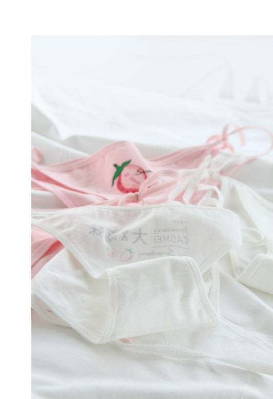 Strawberry Girl With Lace-up Underwear Low Waist Girl