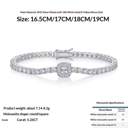 Mozambique Flower Tennis Chain Bracelet