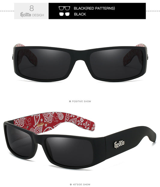 Fashion Brand Plaid Hip Hop Fashion West Coast Polarized Sunglasses