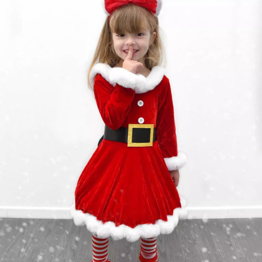 Christmas Toddler Kids Girls Red Dress