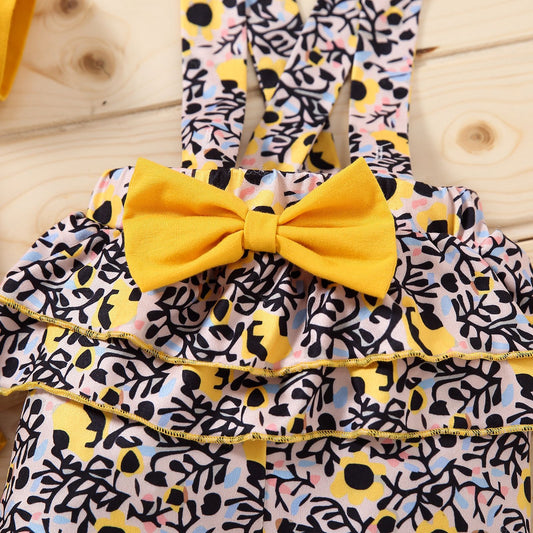 Newborn Toddler Baby Girls Clothes Set Short Sleeve Pullover Bow