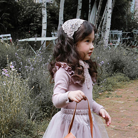 Children Girl Ruffled Sweet Base Shirt