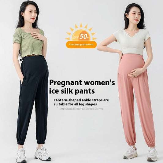 Ice Silk Thin Type Sunscreen Plus Size Maternity Pants Sports Pants