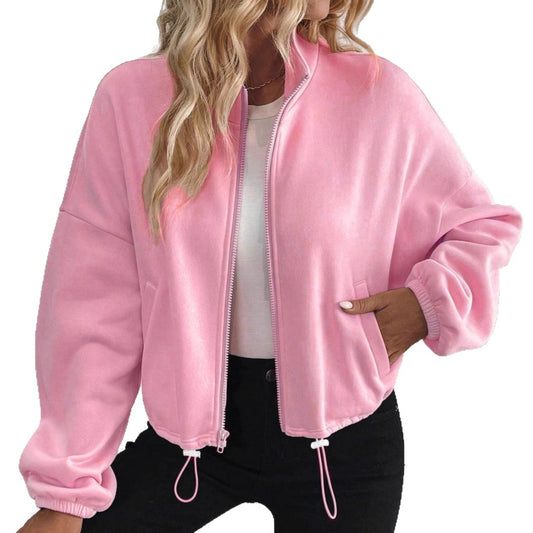 Plus Size Women's Jacket Simple Casual Sweatshirt