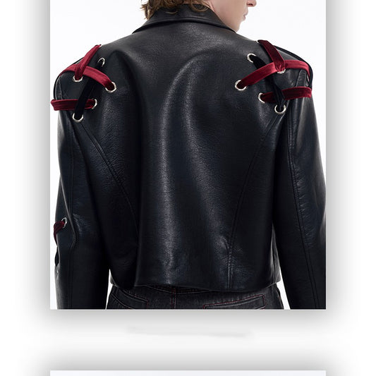 Short Leather Jacket Coat Men