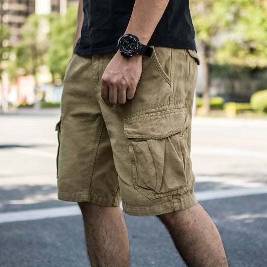 Hong Kong Style Workwear Shorts For Men