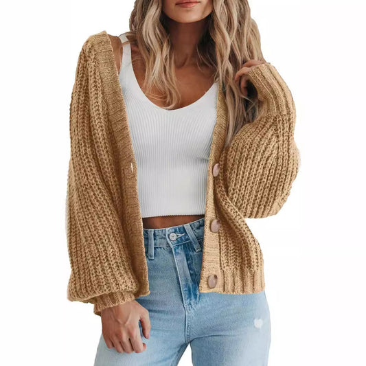 Women's Thick Knitted Cardigan Sweater