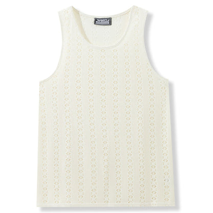 Round Neck Casual Beach Style Loose Vest
