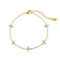 S925 Sterling Silver Necklace Bracelet Female Starry Design Zircon