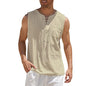 Summer Tank Vest Men Shirt Collar Tie Short Sleeve T-Shirt