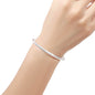 Pure Silver 9999 Glossy Silver Bracelet Closed Aperture Round Bar Simple Female