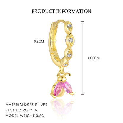 S925 Sterling Silver Light Luxury Rhinestone Earrings