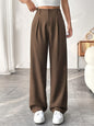 Autumn And Winter High Waist All-matching Wide Leg Leisure Suit Pants For Women