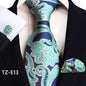 Paisley Tie Square Scarf Pocket Square Cufflinks Three-piece Set