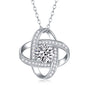 Cycle - Set With Top-quality Moissanite, Fashionable And Light Luxury Jewelry, Silver Pendant Necklace S925, Silver-plated Platinum