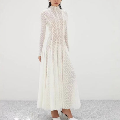 Big Hem Umbrella Skirt Long Dress Women