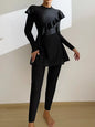 Cross-border Muslim Swimsuit Solid Color Stringy Selvedge Islamic Women Middle East Dubai