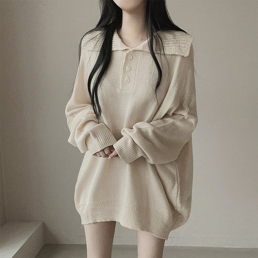 Thickened Sweater Single-breasted Woolen Skirt
