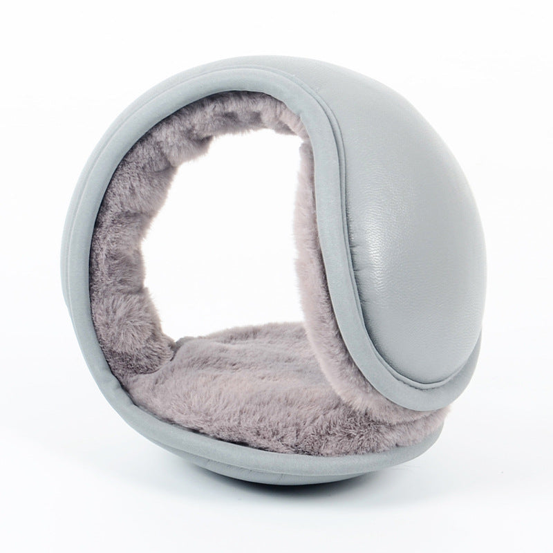 High-grade Leather Earmuffs Rabbit Fur Thickening