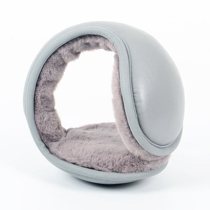 High-grade Leather Earmuffs Rabbit Fur Thickening